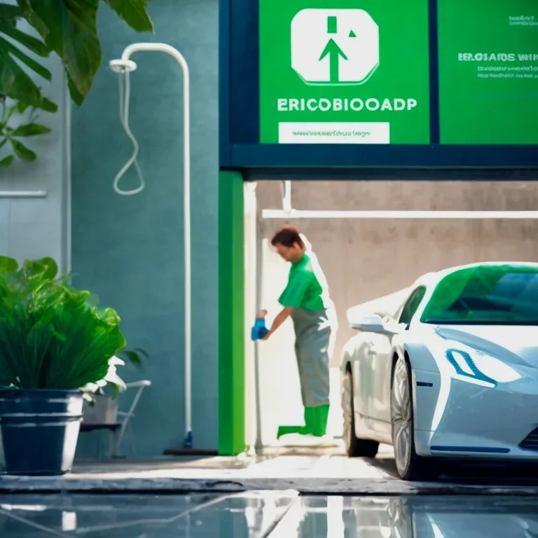 Equipo de AguaMax realizando lavado ecológico a un automóvil junto al mar